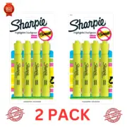 SHARPIE Tank Style Highlighters Chisel Tip Fluorescent Yellow 4 Count 2 PACK