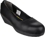 [Amblers Safety] Womens FS107 Antibacterial Memory Foam Slip on Wedged Safety Court Shoe