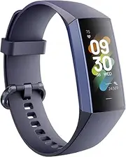 Fitness Watch Women Men AMOLED Display Fitness Tracker with Notification Pedometer Watch Smartwatch Women with Heart Rate/Blood Pressure Measurement Sleep Monitor Sports Monitor for Android iOS, Deep
