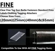 Fine Attachments, Kimble, Barbs, Fasteners ,Tags for Fine Tagging Gun 1000&5000