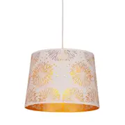 Ipil White Tapered Laser Cut Pendant - Starburst