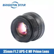 Brightin Star 35mm F1.2 APS-C Large Aperture Lens for E/X/Z/EF-M/M43 M4/3 mount