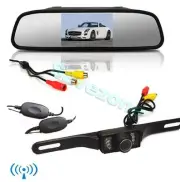 4.3 inch LCD Mirror Monitor +7IR LED Reversing Wireless Camera Car Rear View Kit