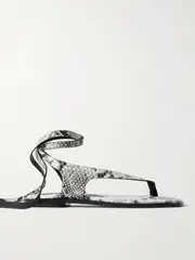 [A Emery] A Emery - Heidi Snake-effect Leather Sandals - Snake print - IT35 IT 35 Animal print