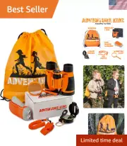Adventure Kidz - Outdoor Exploration Kit, Children’s Toy Binoculars, Orange