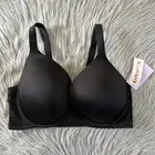 Joyspun Plunge Bra Womens Size 38DDD Black Padded Push Up Underwire Back Closure
