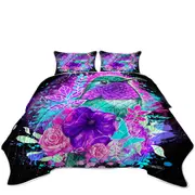 Flowers and Hummingbird Spirit Coverlet