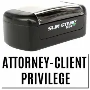 Slim Pre-Inked Attorney-Client Privilege Stamp, Business Office 1/2" x 1-1/2"