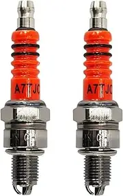 1PC Motorcycle Spark Plugs D8TJC Multi-angle Lgnition Red Head Compatible with CG 125cc 150cc 200cc 250cc Platinum Nozzles Spark Accessories(2PCS A7TJC)
