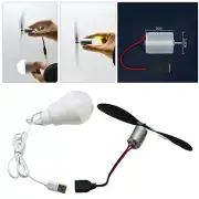 DC Micro Motor Small LED Lights Wind Turbine Generator Blades DIY Project Kit