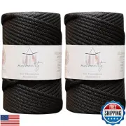 Makromecity, 2 Skeins of Polyester Macrame Cord 5mm x 104 yards (311 feet) 5m