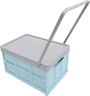 iplusmile Folding Storage Box with Wheels Capacity Organizing Crate for Clothes More Easy to Clean for Home Car Classroom
