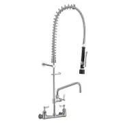 3Monkeez Stainless Steel Exposed Breech Wall Mount Pre Rinse Unit With 12" Pot Filler Including Spreaders - Taps and Rinse Jets (T-3M53473) - T-3M53473