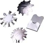 AUTSUPPL Professional Nail Art Plates 4pcs Stainless Steel Nail Art Stencil Easy to Use Clean