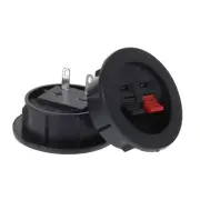 2 pcs x Round Speaker Terminal Plate Push Connection Spring Level sub-woofer