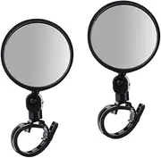 Bike Mirror, Wanfoou 2pcs Bicycle Cycling Rear View Safe Mirrors, 360° Bicycle Rear View Mirror Handlebar Safety Flexible Rearview, Adjustable Rotatable Handlebar for Mountain Bike, Off-Road Bike
