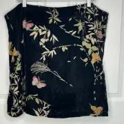 Nasty Gal Sz 18 Butterfly Devore Mini Skirt Black Velvet