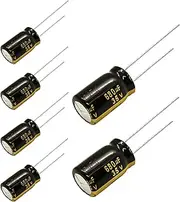 Panasonic FM 680uF 35V Low-ESR Aluminum Electrolytic Capacitors - Leaded, 20% Tolerance, 5000 Hours @ 105C, 12.50mm X 20.00mm (Pack of 4)