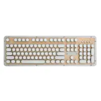 在飛比找Yahoo奇摩購物中心優惠-AZIO RETRO MAPLE BT 藍芽楓木打字機鍵盤(