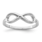 Sterling Silver Rhodium-plated Infinity Ring Size 7 Gift for Mother