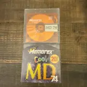 Memorex Mini Disc Cool MD 74 NOS 20 Pack MiniDisc Storage & Labels Ships Free!
