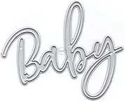 DzIxY Word Baby Metal Cutting Dies for Card Making Kit Embossing Paper Die Cuts Scrapbook Machine Stencils Storage Pockets Supplies