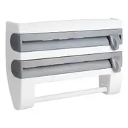 Rack Cutter Plastic Film Wrap Storage Wall Mounted Cling Helf Dispenser