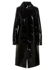 [Raf Simons] Raf Simons-Vinyl Trench Coat Trench E Impermeabili Nero-Donna 36IT Black