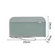 NNEDSZ Green Portable RFID Blocking Travel Passport Holder with Large Capacity