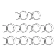 10Pcs 26mm/1.02inch Double Wire Spring Hose Clamp, Adjustable Spring Clips