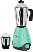 BLAAZE 220V 600 Watts Mixer Grinder With 2 Jars – Perfect for Dry & Wet Fine Grinding – Dosa batters, Indian Curry Spices Coconut Chutney Grinding Mixing (Tiffany Blue)