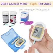 Diabetes Test Kit Blood Sugar Glucose Monitor Meter 50PC Strips Tester Machine