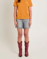 High A-Line Slim Denim Shorts