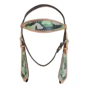 20BH HILASON Western Horse Leather Headstall Set Camo
