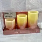 *NIB* Flameless Wax LED Candle Gift Set of 3 with Remote and Timer