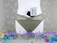 在飛比找Yahoo!奇摩拍賣優惠-尺寸XL-薰灰色煙花蕾絲萊卡絲薄丁字褲-366741＊白麝香