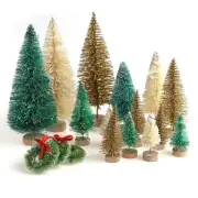 30 Pcs Mini Christmas Tree Desktop Artificial Xmas Pine Tree Mini Bottle Brush