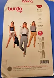 Burda 6124 Pattern Pants Trousers with Wide Waistband Size 8-18 Uncut