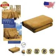 Industrial Grade 7x9 ft Canvas Tarp - Tear Resistant with Nickel Plated Grommets