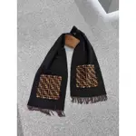 FENDI FXT252 TOUCH 喀什米爾羊絨混紡羊毛皮草圍巾
