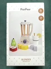 NIB PairPear Blender w/ Fruit Wooden Toys 14 pc Imagination Playset Smoothie NEW