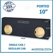Chevy Silverado Regular Cab 10" Dual Vented Ported Sub Box Subwoofer Enclosure