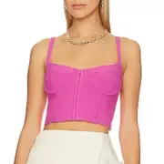 NWT Jonathan SIMKHAI Dee Bustier Top in Opera Pink Revolve Large