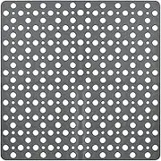 Extra Large Shower Mat, 27.5 x 27.5 inch, Non Slip Bath Shower Mat for Inside Shower, Anti Slip Shower Stall Mat, Bath Mat with Big Suction Cups, Drain Holes (Grey, 70 x 70cm)