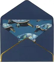 FRESQA Many Sea Turtle-Blue Ideal For Weddings, Friendships, And Holidays | Crafted From Premium Pearlescent Paper