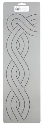 Quilting Stencil Cable Quilt Patterns 3.5" Rope Weave Border w/ Corner Template