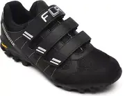 FLR Bushmaster MTB/Trail Shoe in Black/Silver With Fastening - Size 45