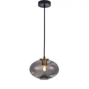 CLA Fossette Oval Smoked Mirror Glass Pendant Light