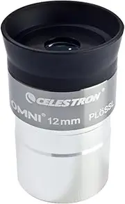 Celestron Omni 12mm Plossl Eyepiece, Fits Telescopes with 1.25" Focuser, Medium Magnification, Black (93319)