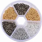 Veemoon DIY Pendant Material 600pcs Eye Bolt Hooks Metal Jewelry Making Findings